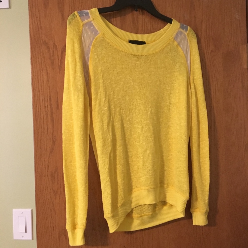 Cute yellow knitted sweater!  Small